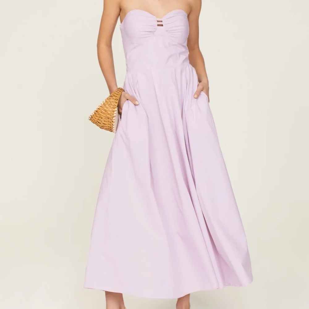 Elegant Lavender Midi Dress